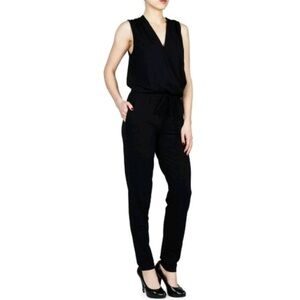 NWT METAPHOR Surplice V-Neck Tapered Straight Leg Jumpsuit Size Small